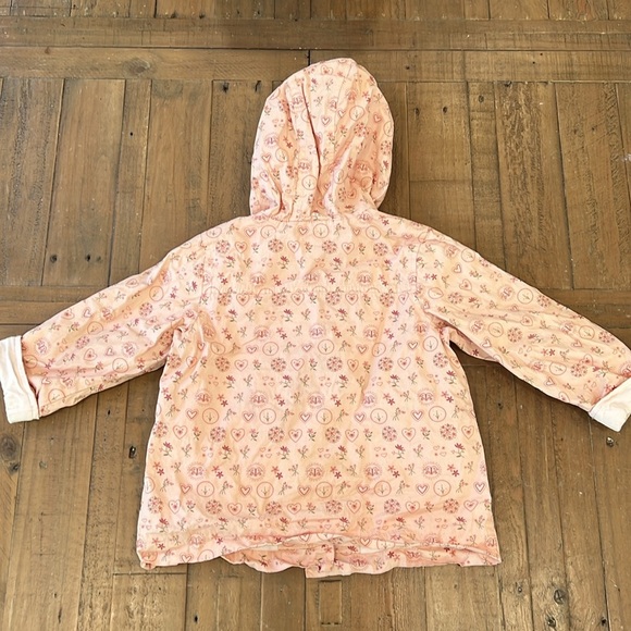 Janie and jack 2006 jacket floral heart hooded windbreaker - Picture 6 of 9